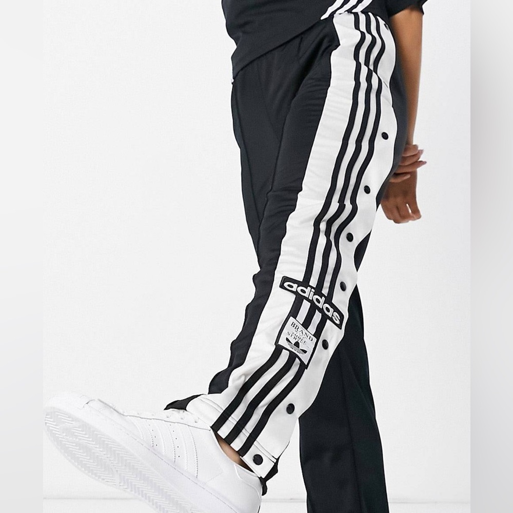 Adidas Original adicolor adibreak side logo track pants in maroon